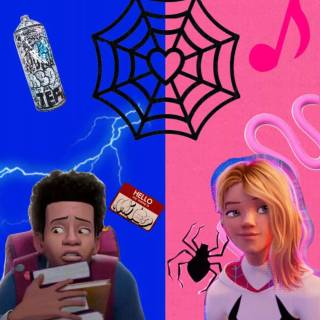 Miles Morales collage wallpaper