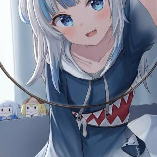 Shark girl Chibi wallpaper