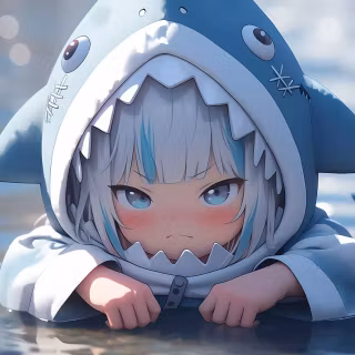 Shark girl Chibi wallpaper
