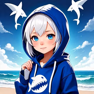 Shark girl Chibi wallpaper