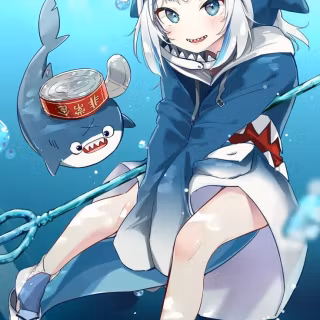 Shark girl Chibi wallpaper