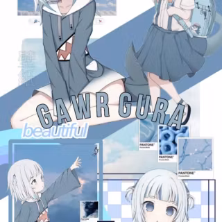 Shark girl Chibi wallpaper