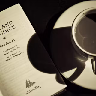 Jane Austen books wallpaper