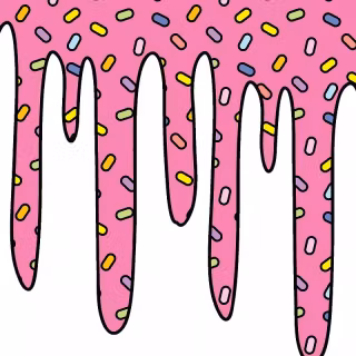 Pink donut drip wallpaper