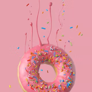 Pink donut drip wallpaper