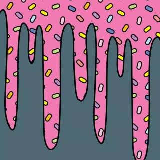 Pink donut drip wallpaper