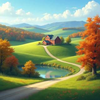 American landscape wallpaper