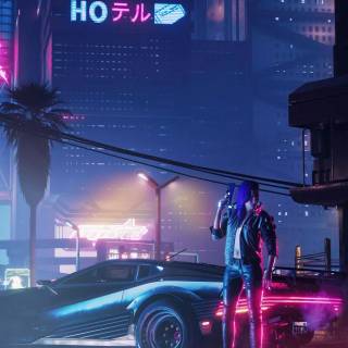 Cyberpunk portrait wallpaper