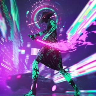 Cyberpunk portrait wallpaper