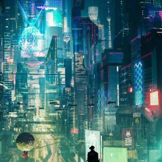 Cyberpunk portrait wallpaper