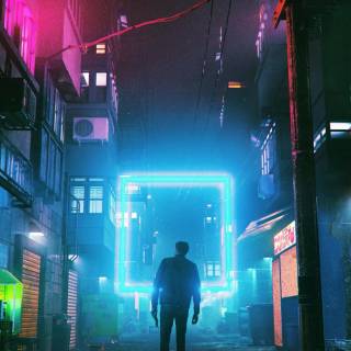 Cyberpunk portrait wallpaper