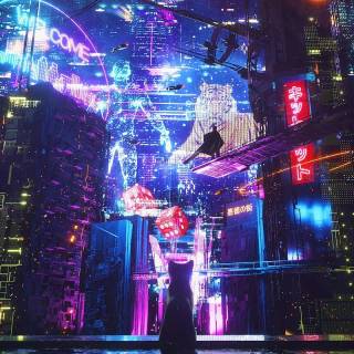 Cyberpunk portrait wallpaper