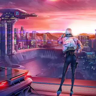 Cyberpunk portrait wallpaper