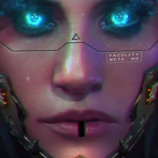Cyberpunk portrait wallpaper