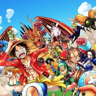 Luffy landscape wallpaper
