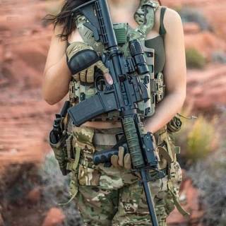 Military woman wallpaper