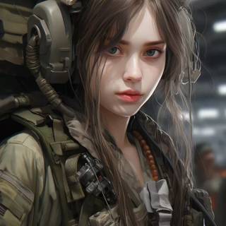 Military woman wallpaper