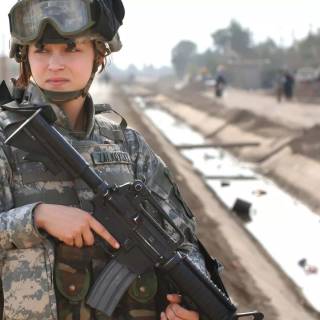 Military woman wallpaper