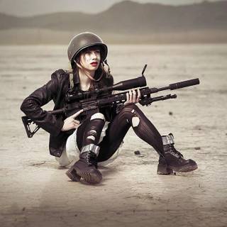 Military woman wallpaper