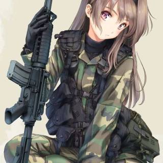 Military woman wallpaper