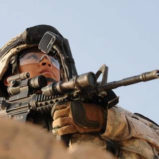 Military woman wallpaper