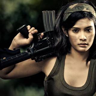 Military woman wallpaper