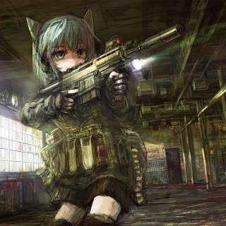 Military woman wallpaper