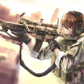 Military woman wallpaper