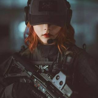 Military woman wallpaper