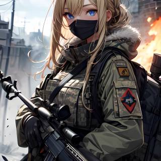 Military woman wallpaper
