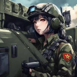Military woman wallpaper