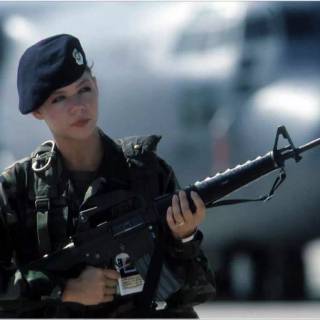 Military woman wallpaper
