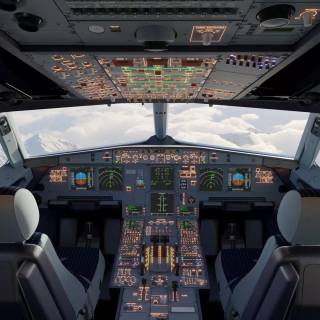 Airbus A320 cockpit wallpaper