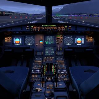 Airbus A320 cockpit wallpaper