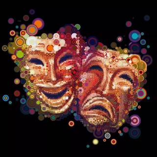 Theatre mask wallpaper