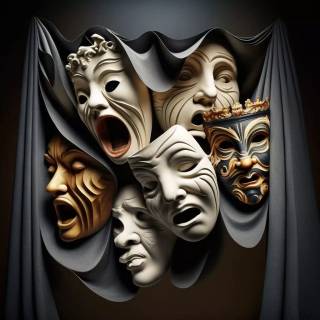 Theatre mask wallpaper