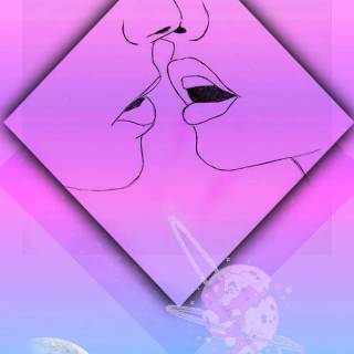 Aesthetic kiss wallpaper