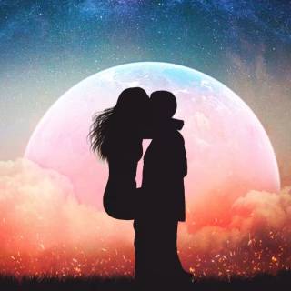 Aesthetic kiss wallpaper