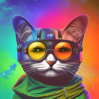 Smoking cat wallpaper