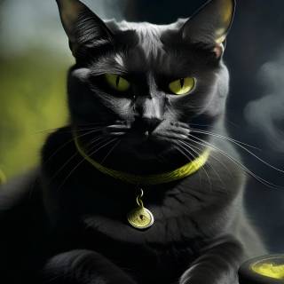 Smoking cat wallpaper