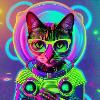 Smoking cat wallpaper