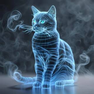 Smoking cat wallpaper