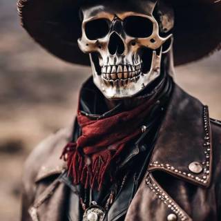 Skeleton cowboy wallpaper