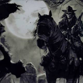 Skeleton cowboy wallpaper