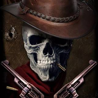 Skeleton cowboy wallpaper