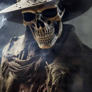 Skeleton cowboy wallpaper