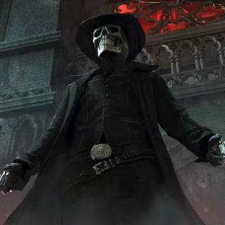 Skeleton cowboy wallpaper