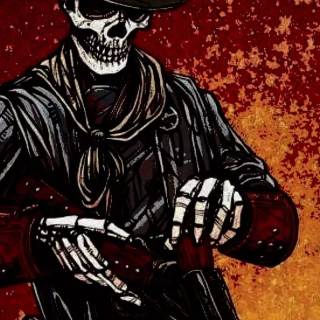 Skeleton cowboy wallpaper