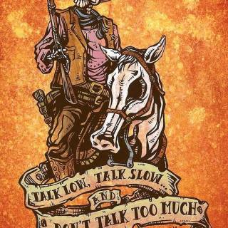 Skeleton cowboy wallpaper