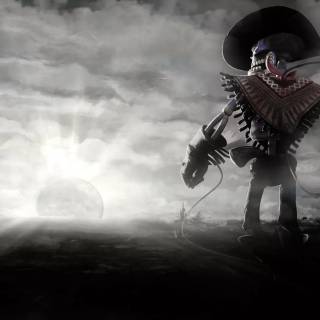 Skeleton cowboy wallpaper